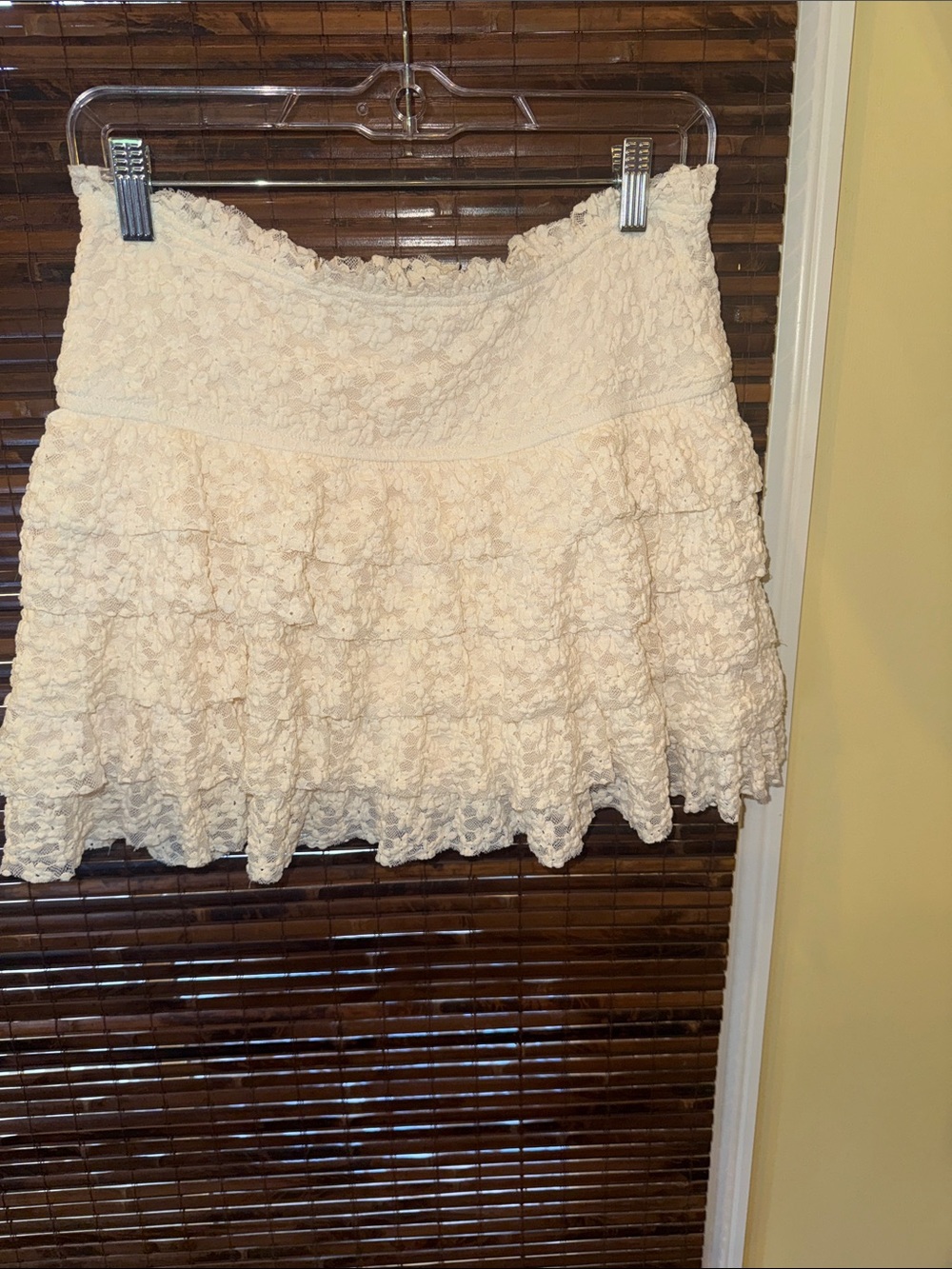 Tan Layered Mini Skirt with Built in Shorts